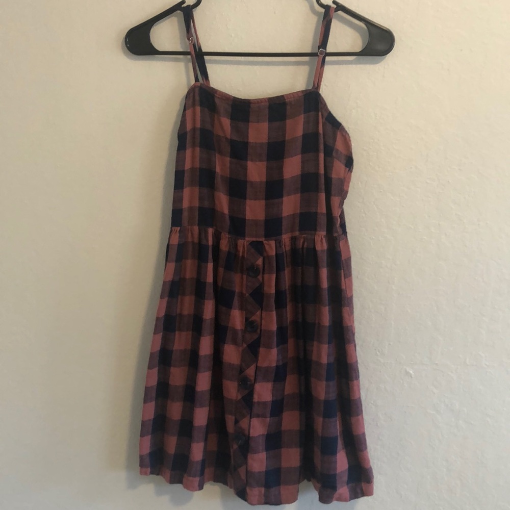 Plaid spaghetti strap dress
